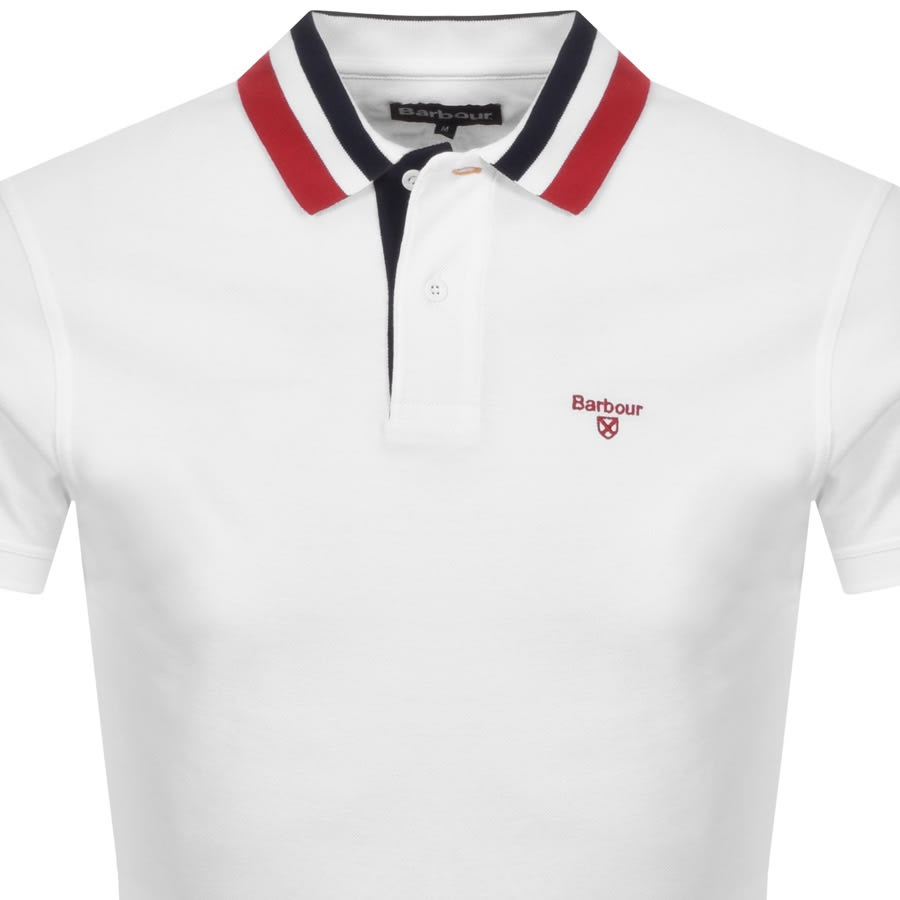 Alternative Image for ProductBarbour Tipped Pique Polo T Shirt White2